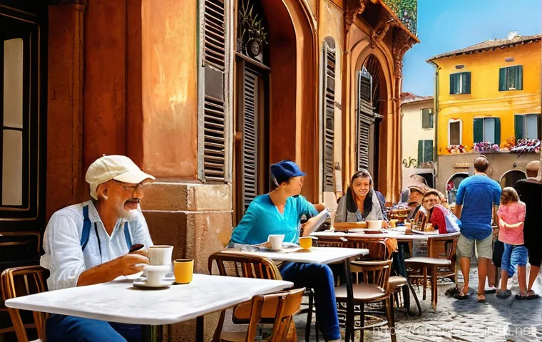 디지털디톡스와 여행 - **Prompt 1: Serene Highlands Morning**
    A person, dressed in warm, comfortable hiking attire (lay...