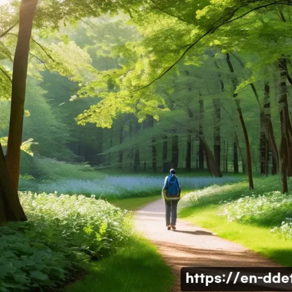 디지털디톡스와 환경적 요인 - **Prompt:** A serene, full-body shot of an individual in their late 20s to early 30s, dressed in com...